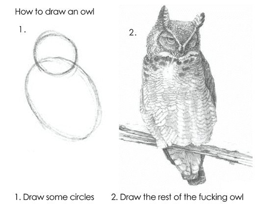 draw the rest of the fucking owl